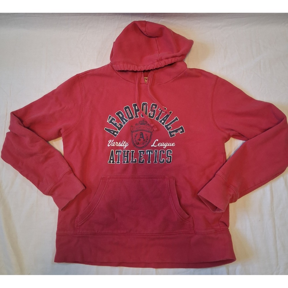 Aéropostale Y2K Varsity Athletics Red Hoodie Size Small